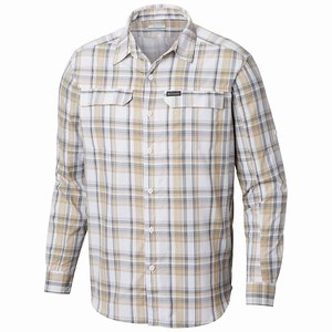 Columbia Silver Ridge™ 2.0 Plaid Långärmad Tröja Herr Vita/Gula (SVDNK6709)